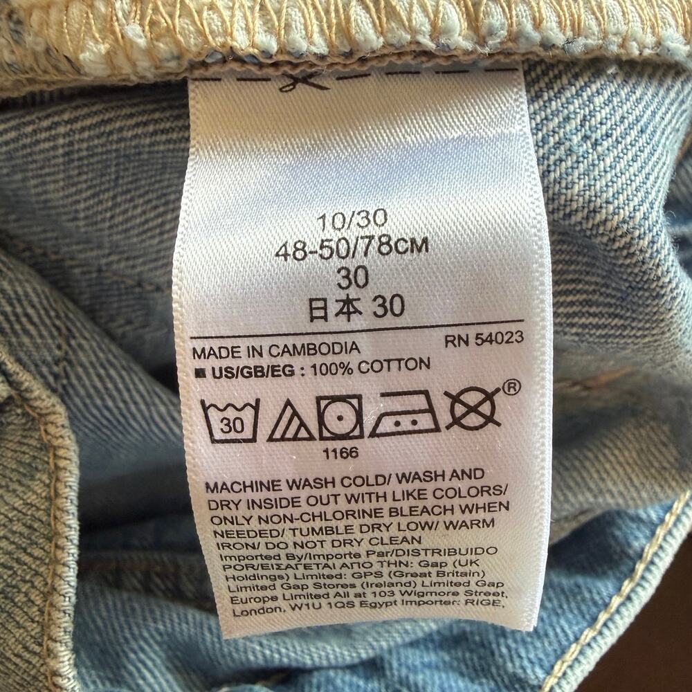 GAP 90s High Rise Mom Jeans In Light Wash Size 30 New - Picture 14 of 14